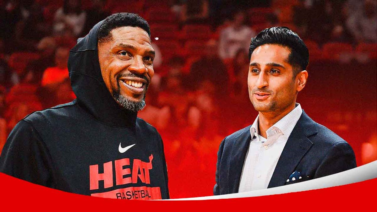 Udonis Haslem talking to Shams Charania over DPOY vote