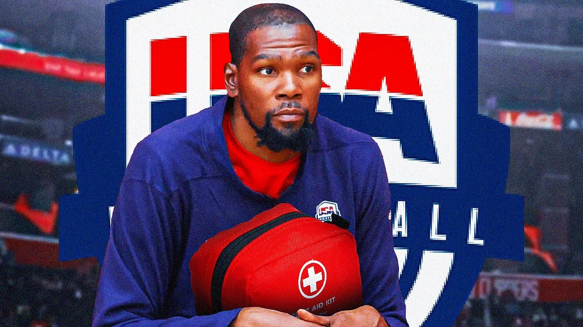 Team USA logo and NBA player Kevin Durant