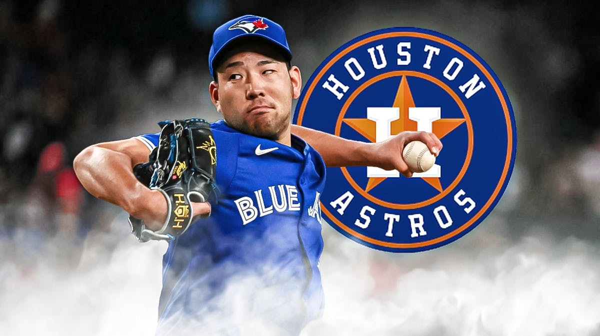Houston Astros logo, Blue Jays pitcher Yusei Kikuchi