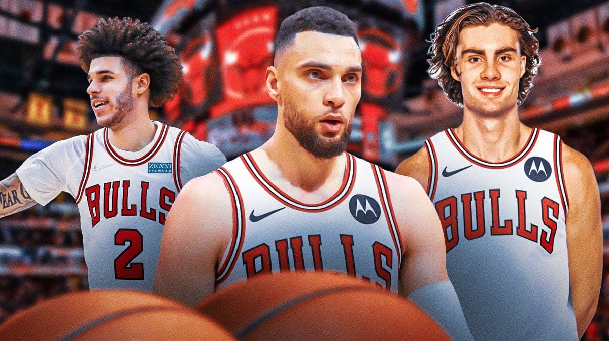 Bulls' Zach LaVine with Josh Giddey and Lonzo Ball