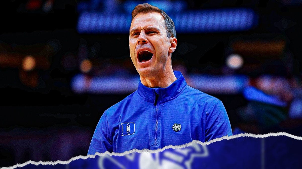 Duke basketball, Jon Scheyer, Jon Scheyer Duke, Blue Devils, Duke basketball transfer portal, Jon Scheyer with Duke basketball arena in the background