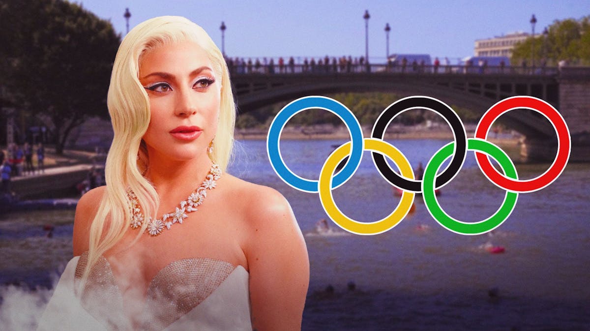Lady Gaga, Olympic rings, River Seine