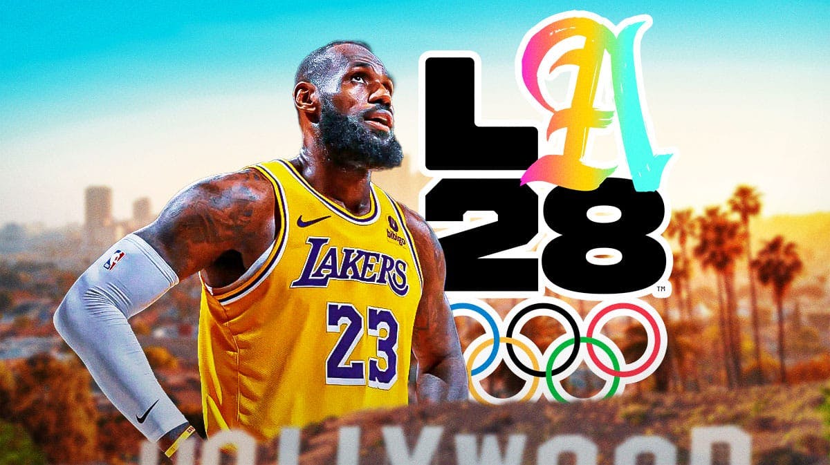 Lakers' LeBron James, 2028 Summer Olympics, Los Angeles skyline
