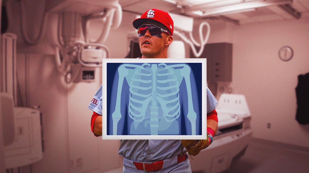 Cardinals OF Lars Nootbaar getting an X-ray.