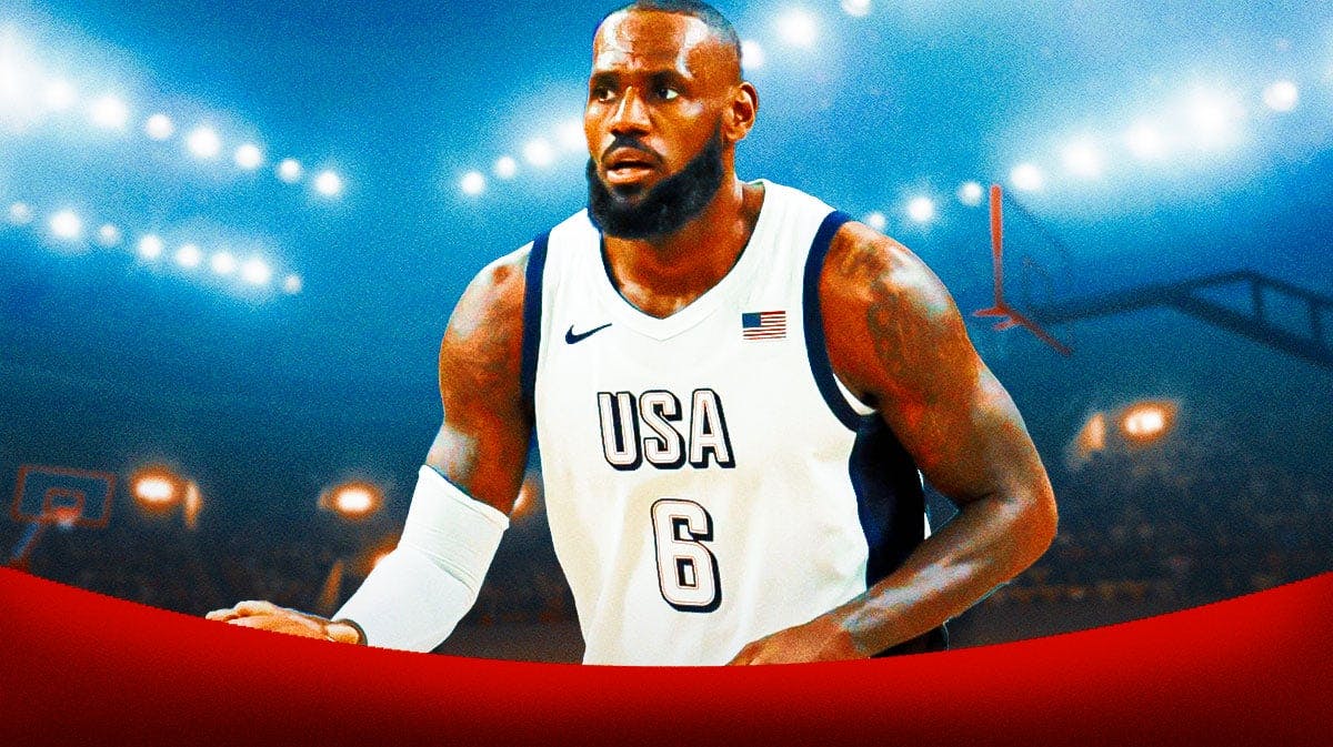 Lakers' LeBron James in Team USA gear during Australia Olympic scirmmage