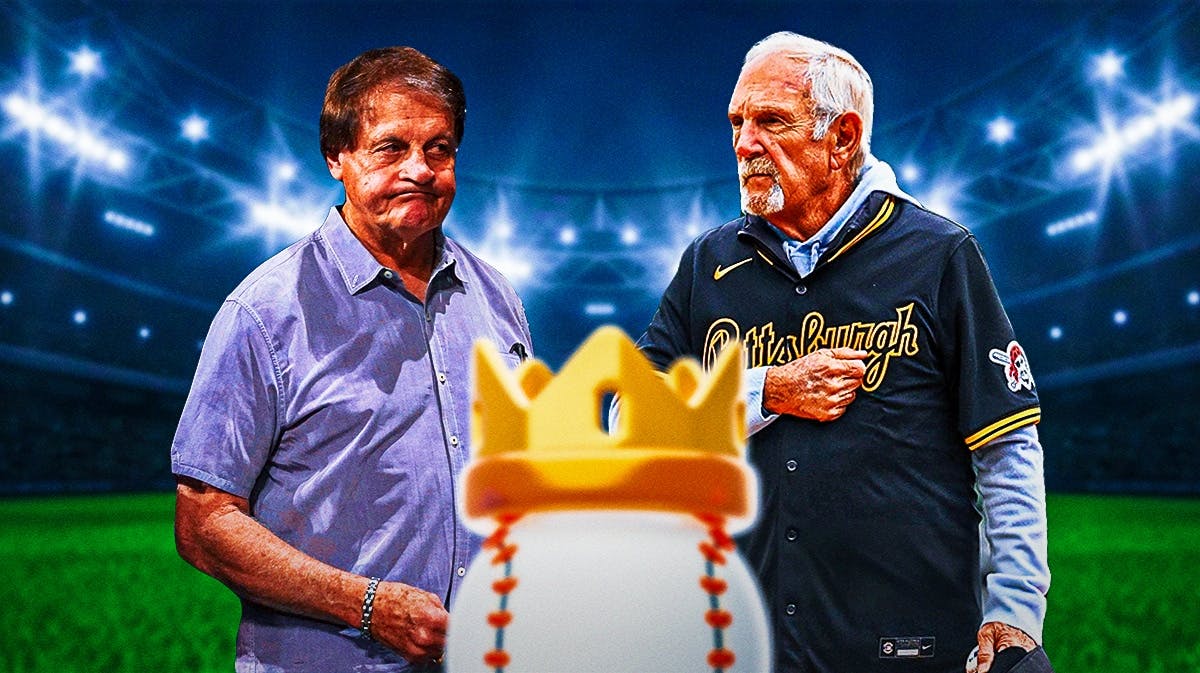 Tony La Russa on left, with Jim Leyland on the right.
