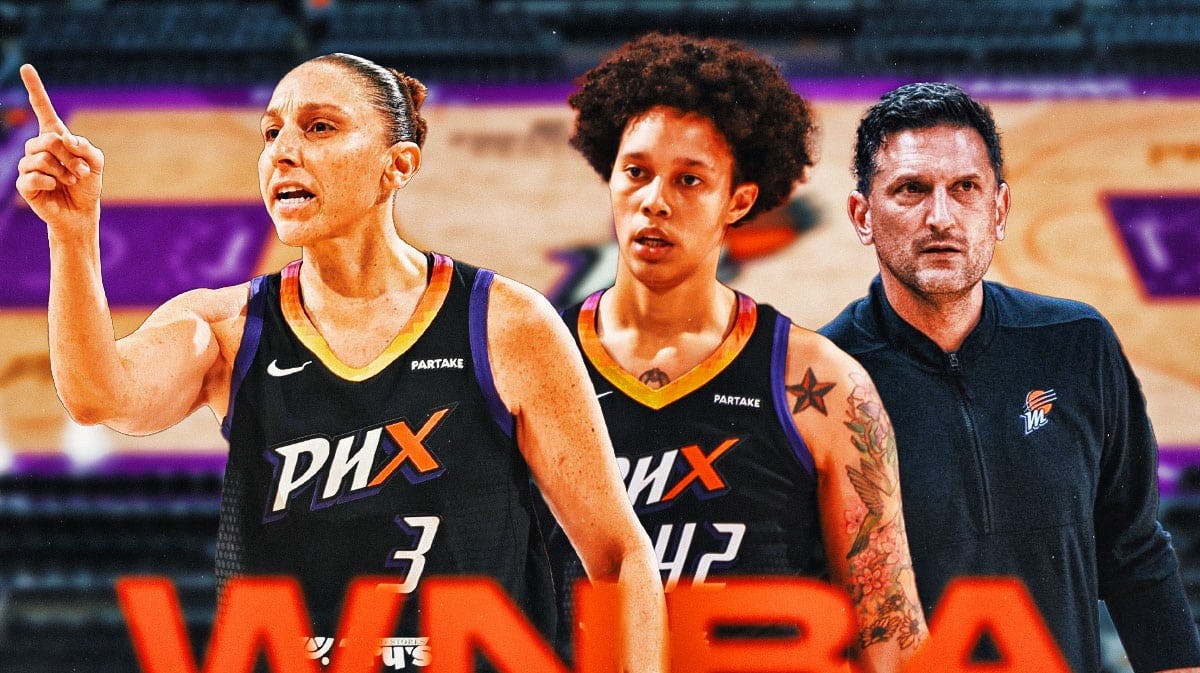 WNBA Phoenix Mercury players Diana Taurasi and Brittney Griner, and Phoenix Mercury Coach Nathan Tibbitts