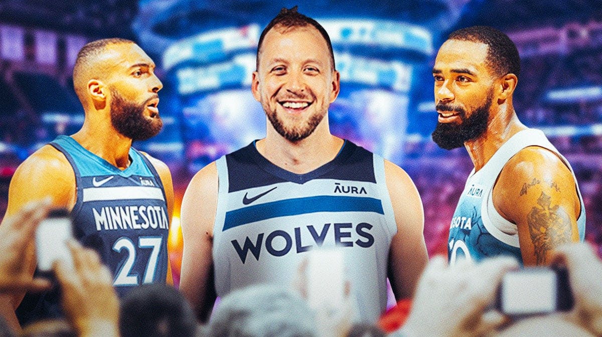 Timberwolves' Joe Ingles with Mike Conley and Rudy Gobert