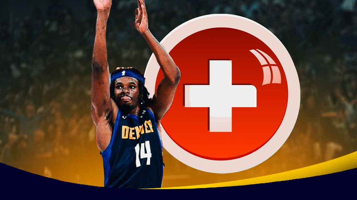 DaRon Holmes II (in a Nuggets jersey, or in his Nuggets Summer League jersey) with an injury symbol. Injury update