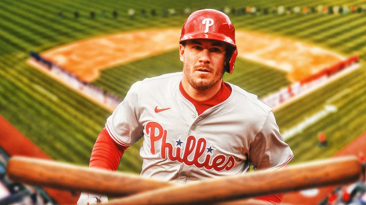 J.T. Realmuto in front of Citizens Bank Park. MLB Trade deadline, realmuto injury, phillies,
