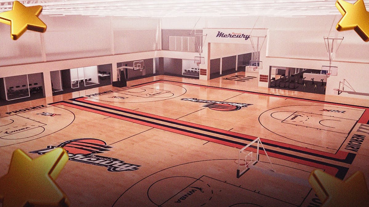 The new WNBA Phoenix Mercury practice facility with stars all around it