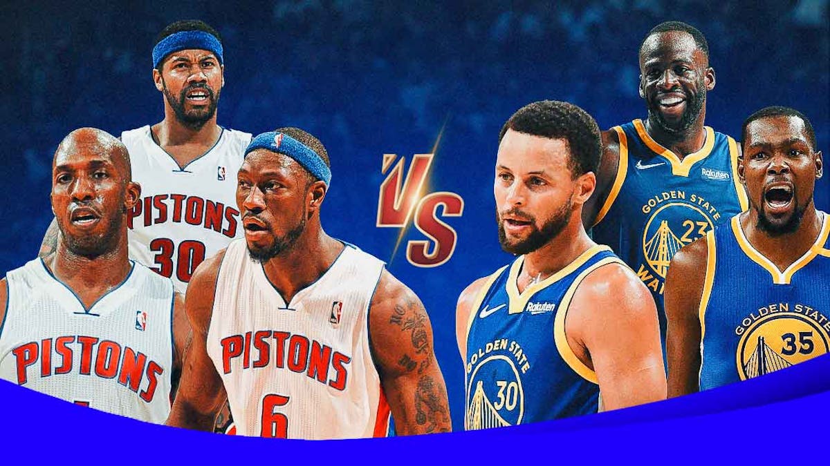 Detroit Pistons Chauncey Billups, Rasheed Wallace and Ben Wallace vs. Golden State Warriors Stephen Curry, Kevin Durant, and Draymond Green