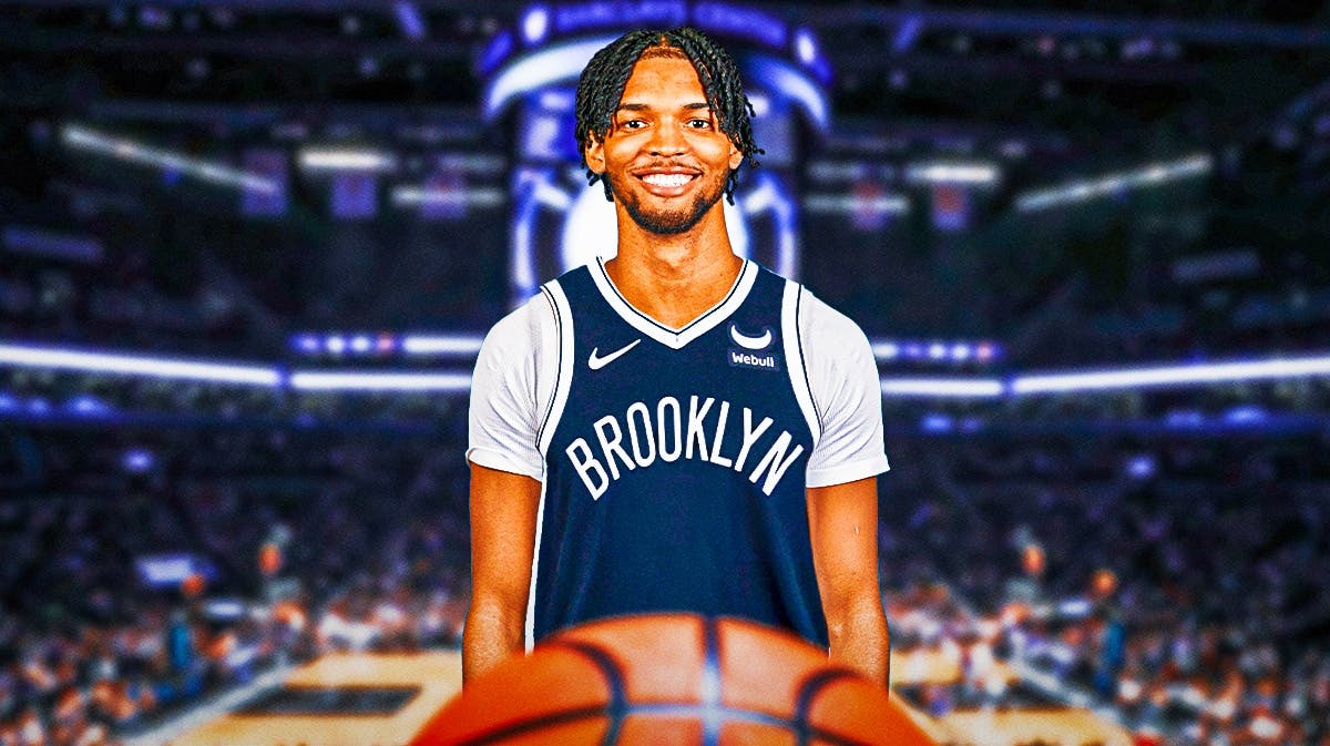 Ziaire Williams in a Nets jersey