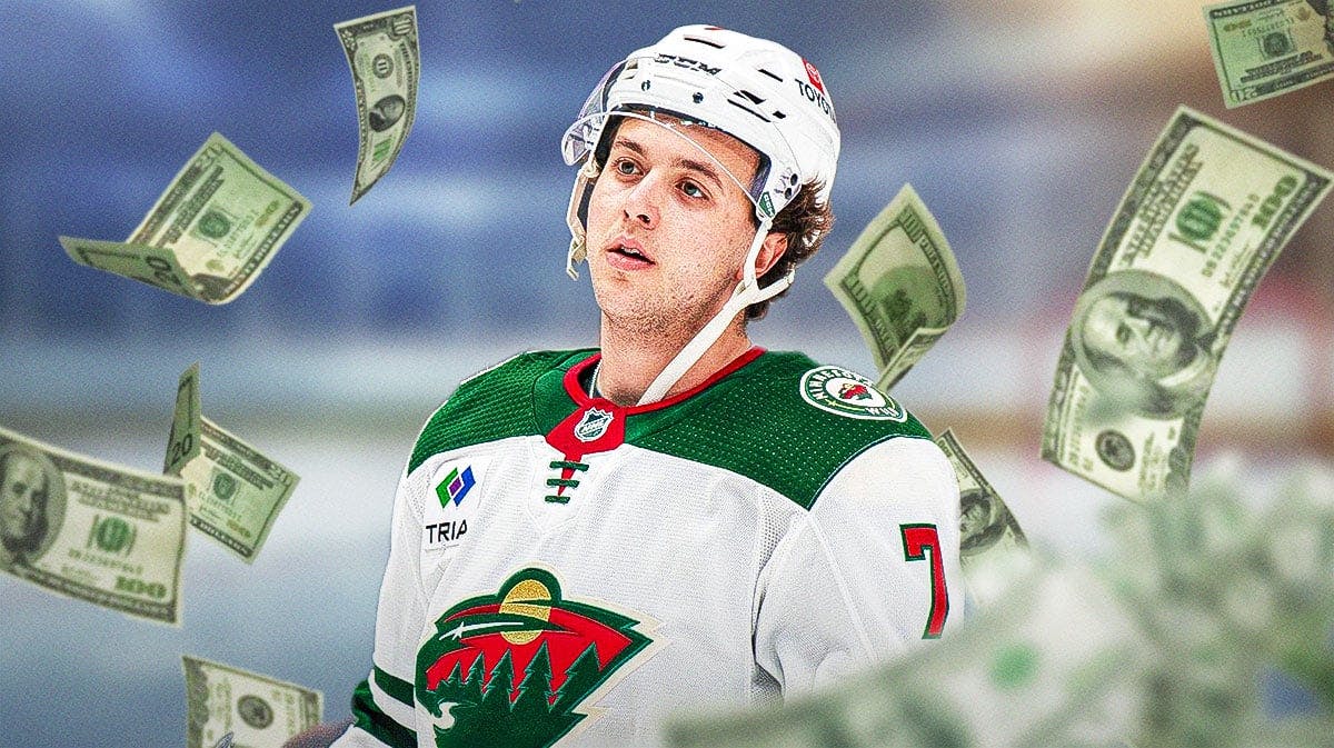 Brock Faber with money flying around