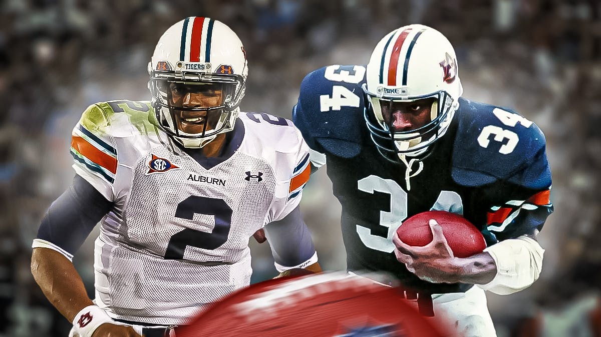 Auburn football legends Bo Jackson and Cam Newton.
