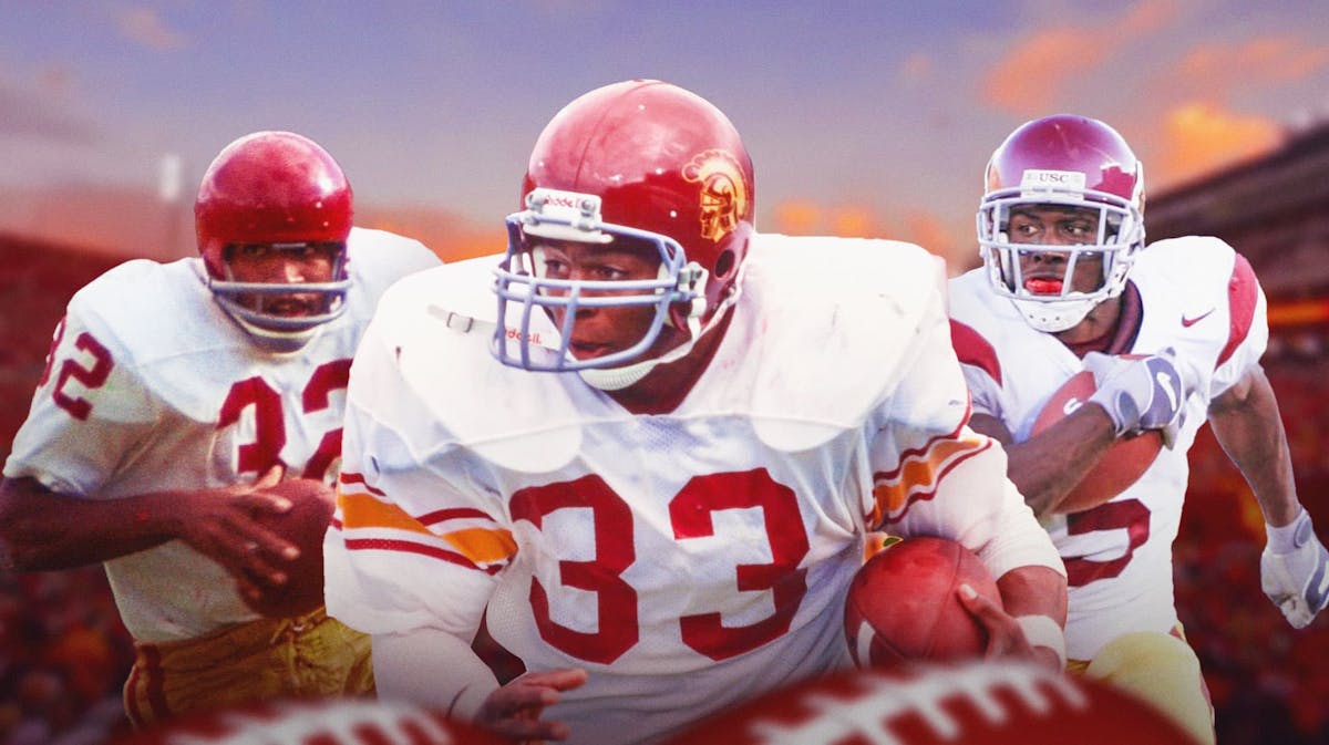 USC football legends Marcus Allen, OJ Simpson, Reggie Bush.