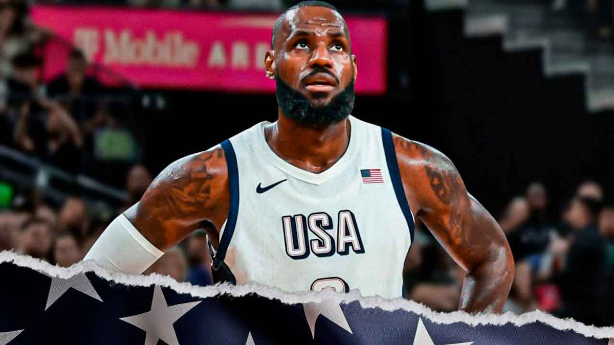 LeBron James playing for Team USA.