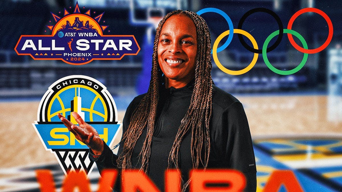 Chicago Sky coach Teresa Weatherspoon, WNBA All-Star, Paris Olympics logos