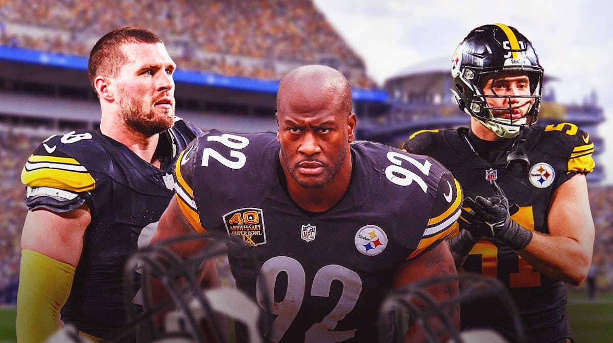 Steelers Mike Tomlin TJ Watt Nick Herbig and James Harrison