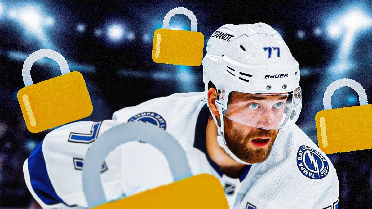 Tampa Bay Lightning player Victor Hedman with a few 🔒 emojis
