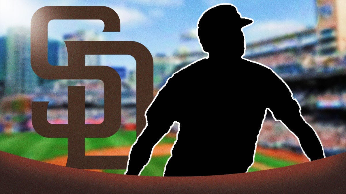San Diego Padres logo, with the silhouette of a baseball player.