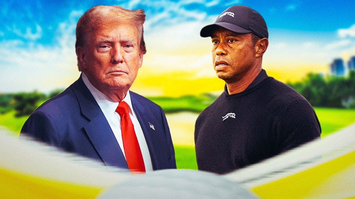 Former President Donald Trump and PGA Tour golfer Tiger Woods