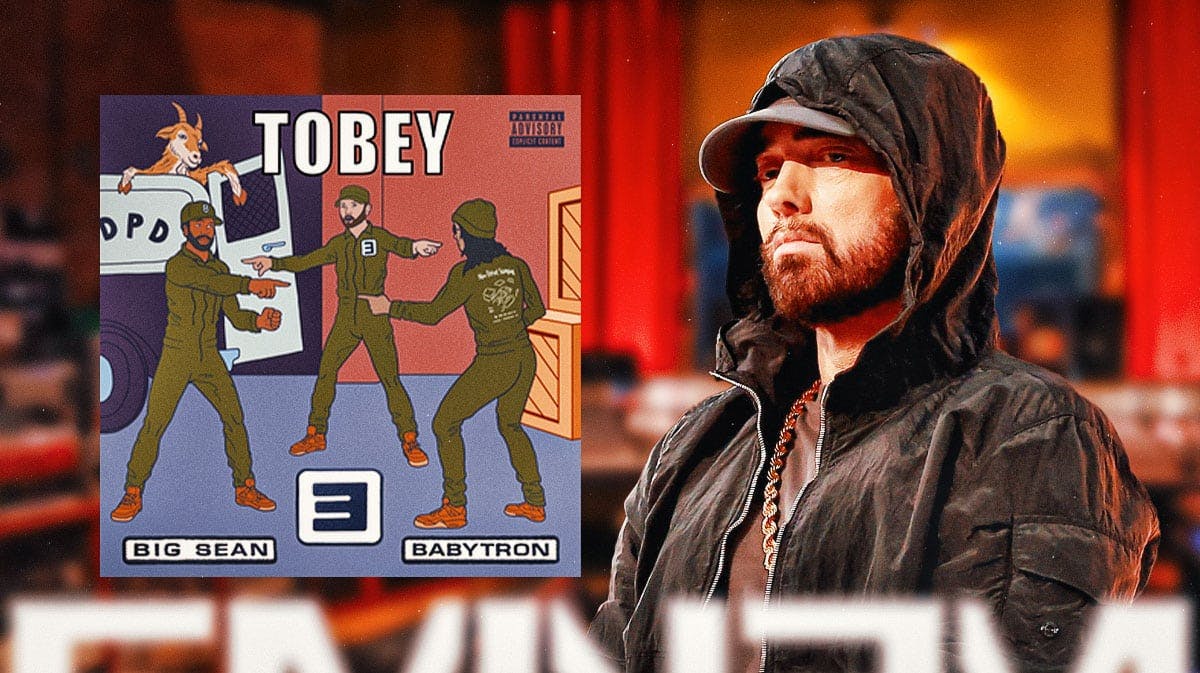 Eminem with Tobey (his new single) cover.