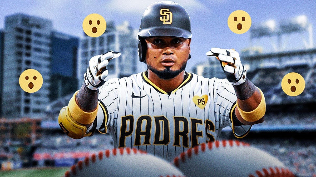 Luis Arraez with "shocked" emojis