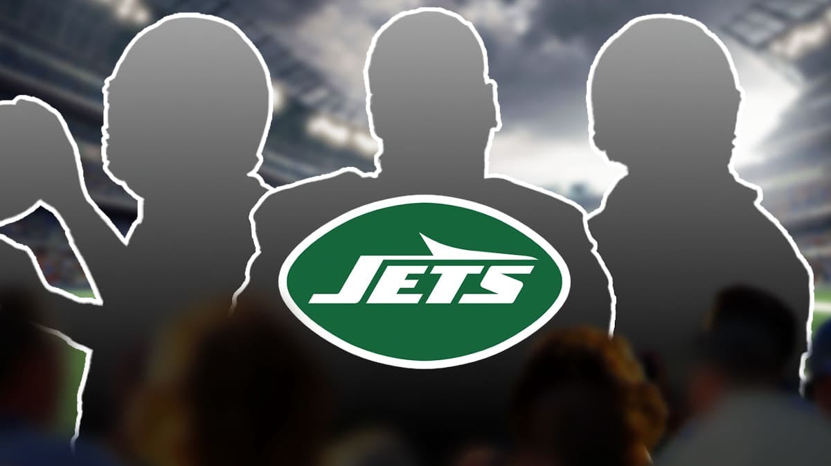 Three silhouettes next to Jets logo