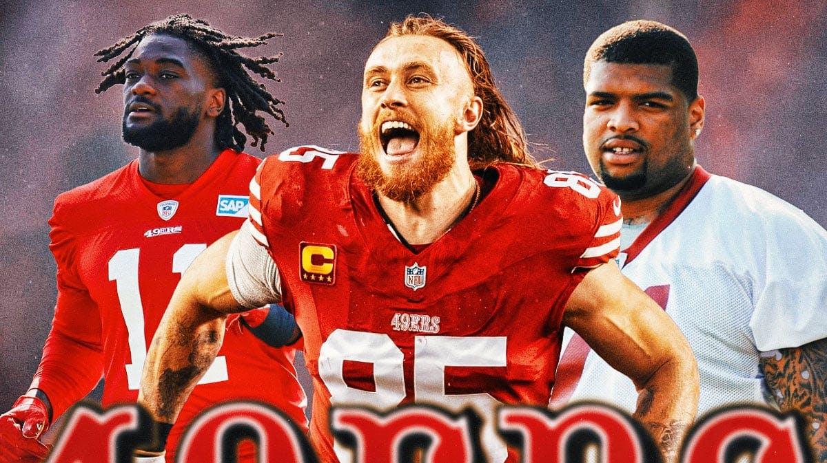 San Francisco 49ers stars George Kittle, Brandon Aiyuk, and Trent Williams