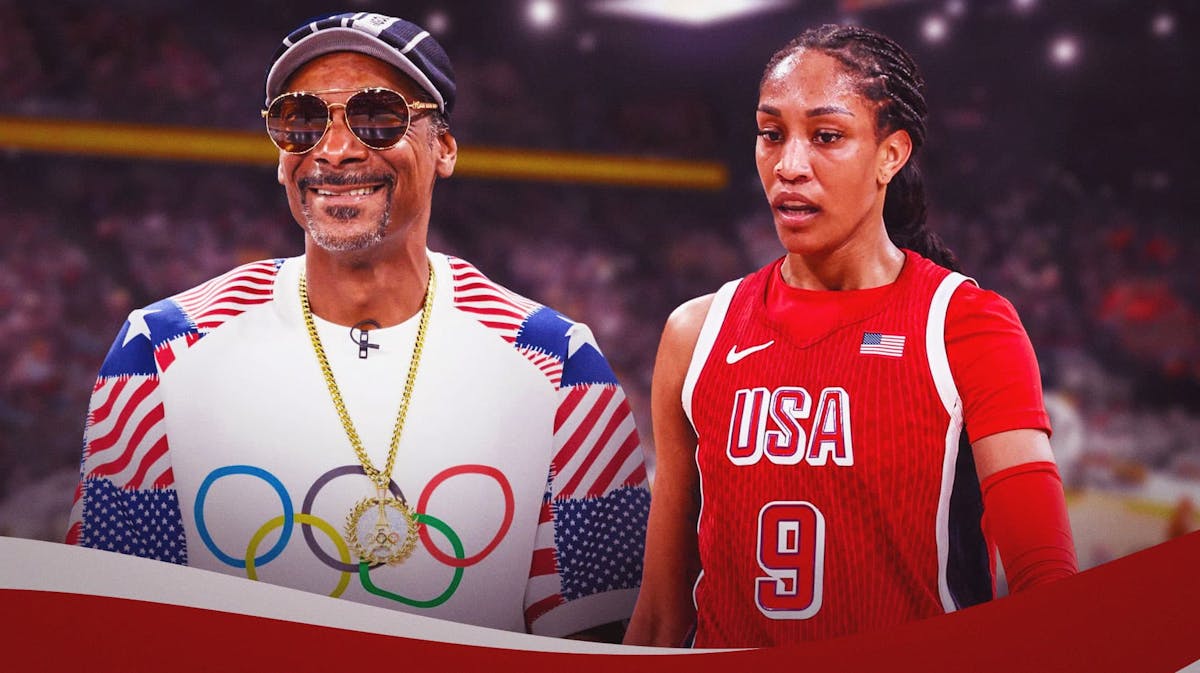 Team USA A'ja Wilson with Snoop Dogg amid LeBron James Olympics win