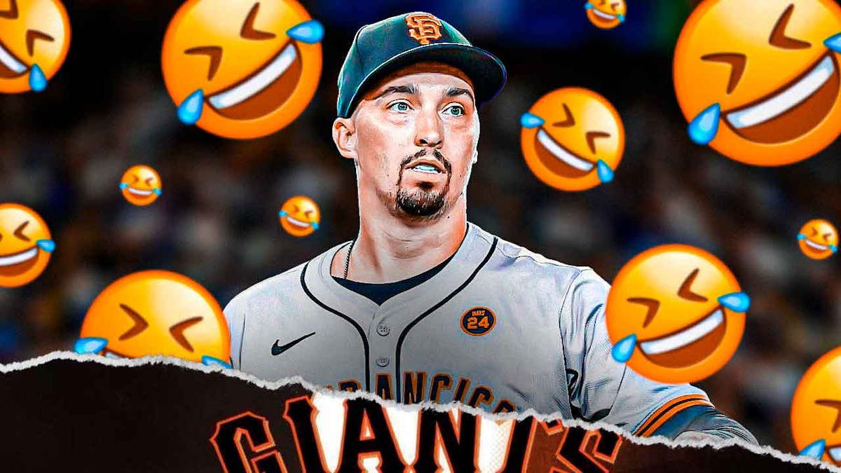 Giants' Blake Snell hyped up, with rofl emojis all over him