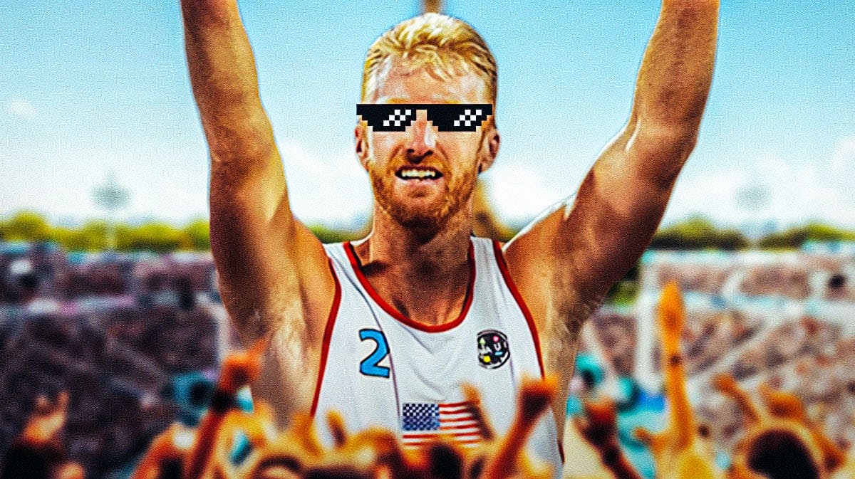 Chase Budinger (BEACH VOLLEYBALL player) with deal with it shades