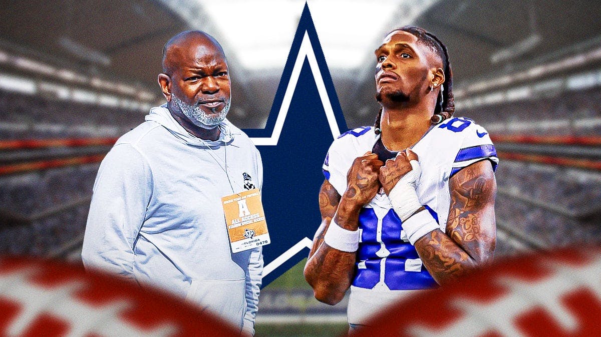 Cowboys CeeDee Lamb next to Emmitt Smith