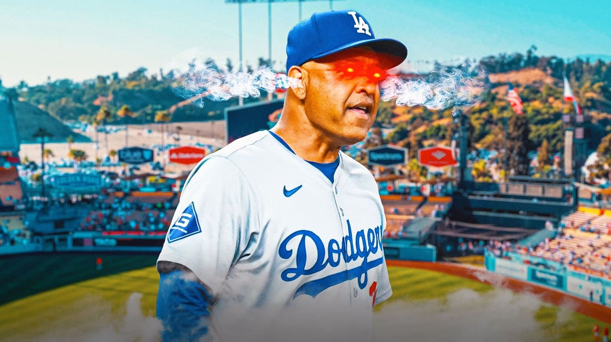 Dave Roberts with smoke coming out of his ears and laser eyes