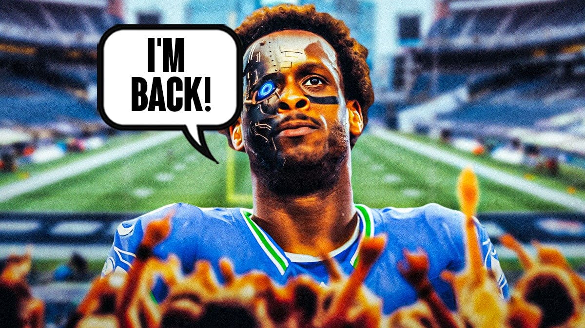 IMAGE: Geno Smith as the Terminator saying "I'm back!"