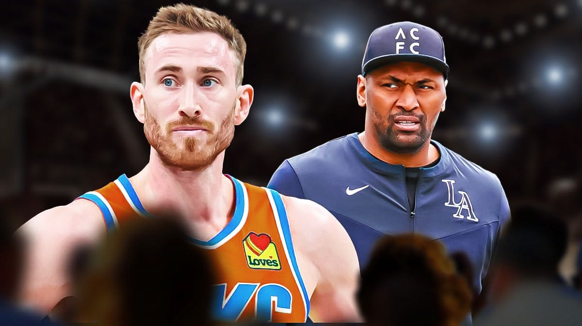 Gordon Hayward beside Ron Artest, now Metta World Peace