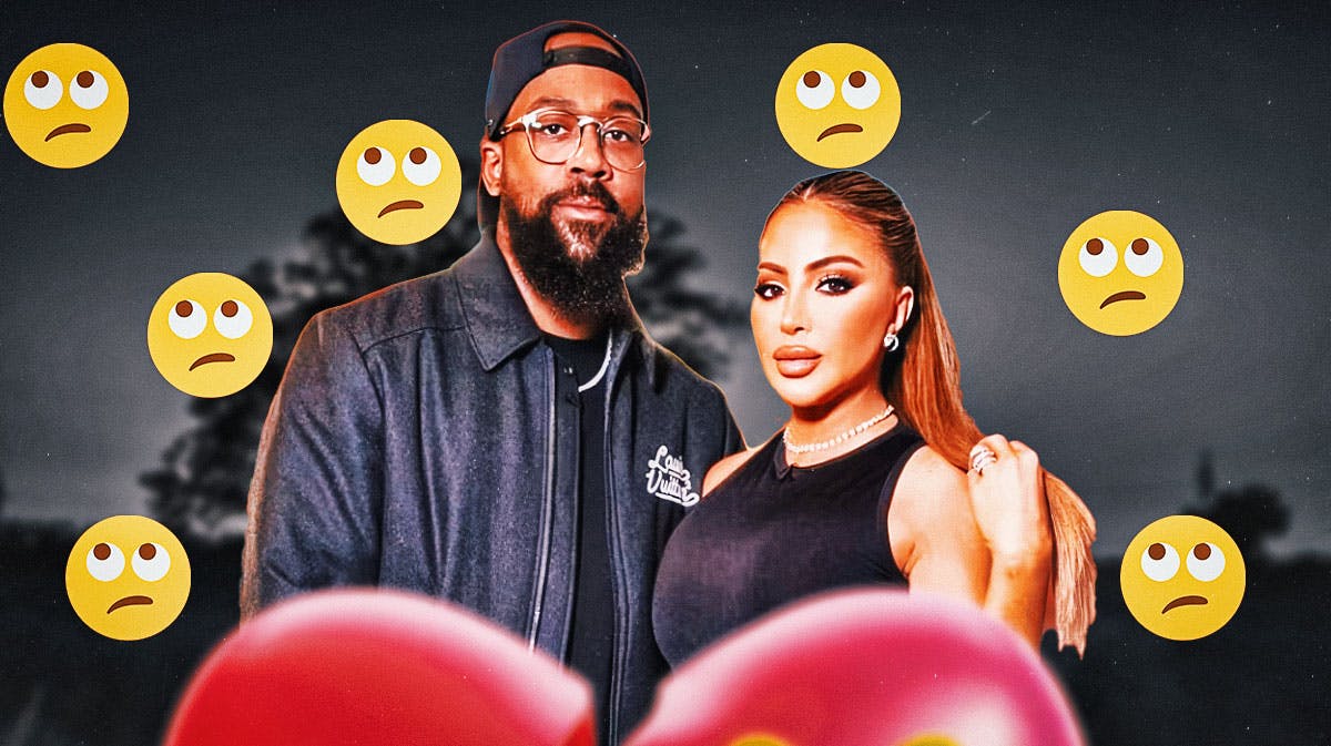 Larsa Pippen and Marcus Jordan with emojis.