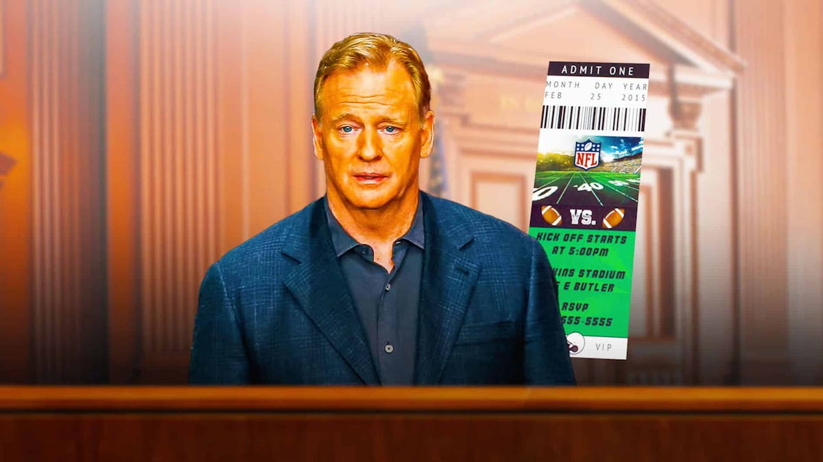 Roger Goodell amid NFL Sunday Ticket lawsuit