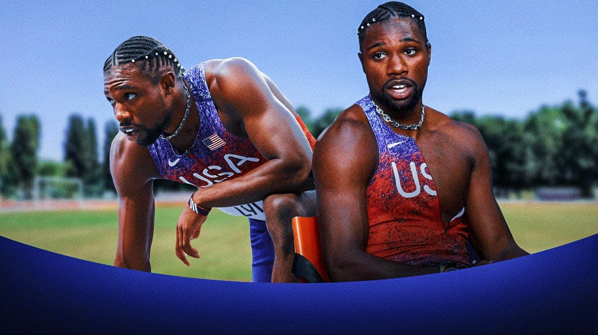 United States sprinter Noah Lyles after the 200 meter race.