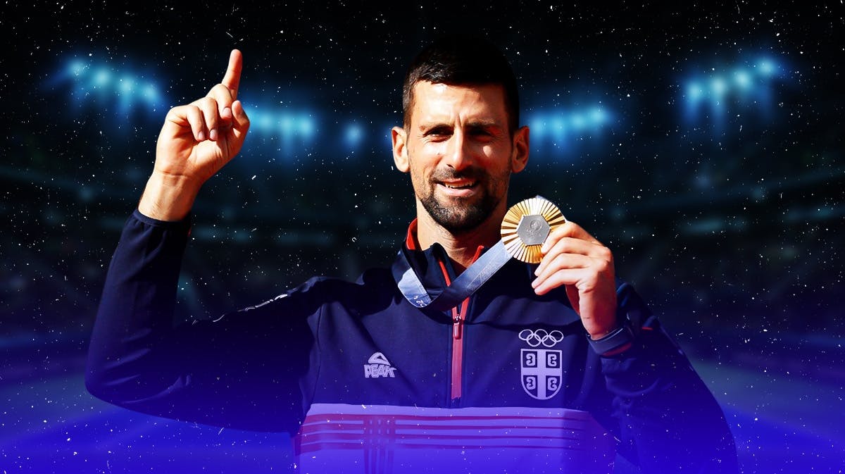 Novak Djokovic with Gold Medal