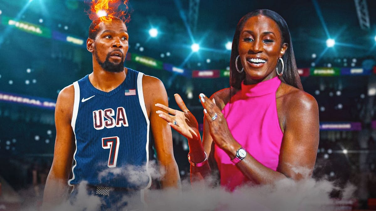 Team USA Kevin Durant amid Olympics win over Brazil with Lisa Leslie