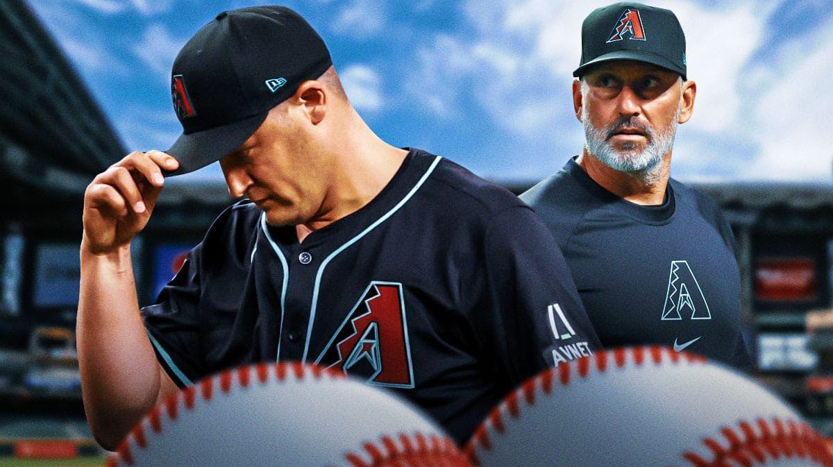 Diamondbacks reliever Paul Sewald, manager Torey Lovullo