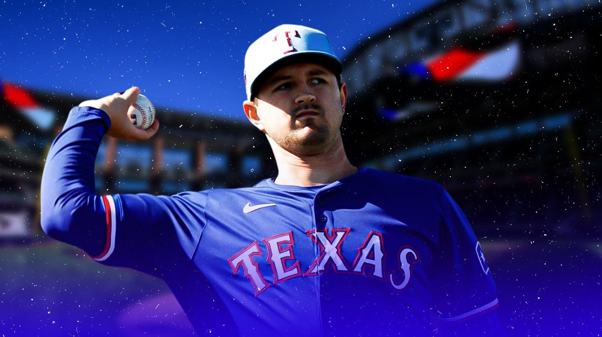 Tyler Mahle pitching in a Texas Rangers uniform as the pitcher is nearing his return from injury and could make his debut in a couple days.
