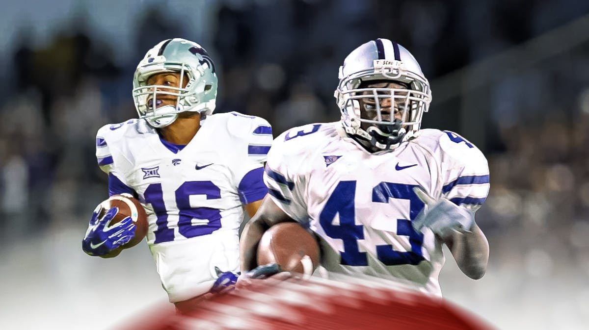 Kansas State football players Tyler Lockett and Darren Sproles.