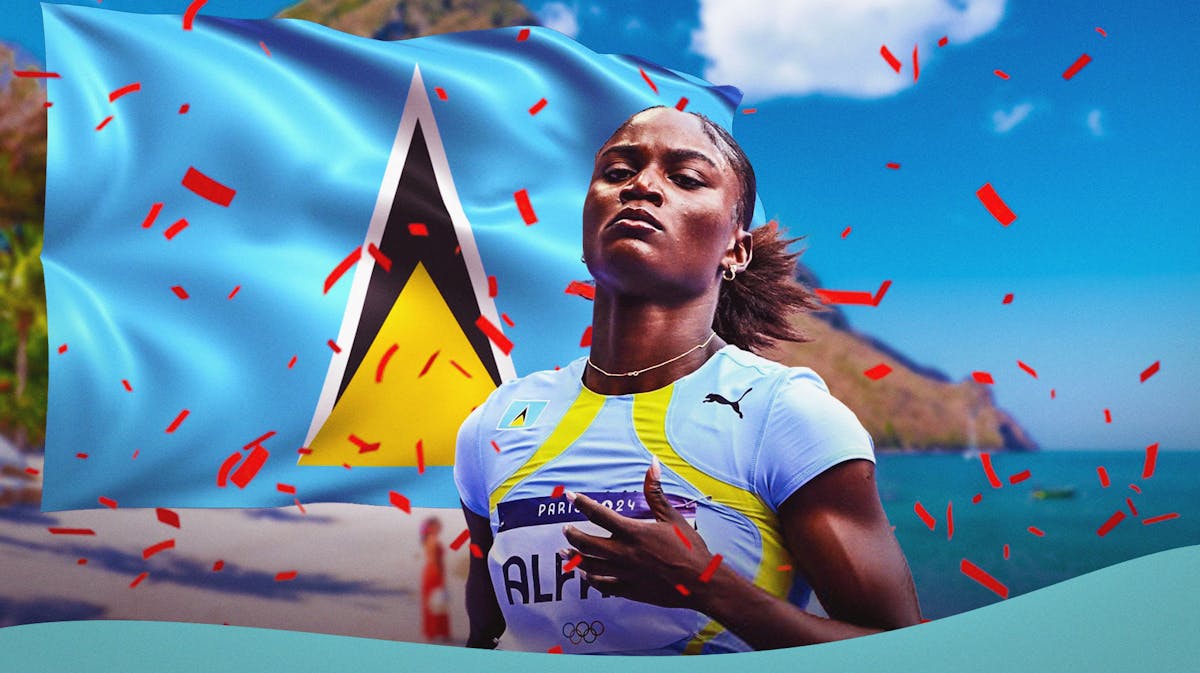 St. Lucia went crazy in celebration as Julien Alfred won gold.