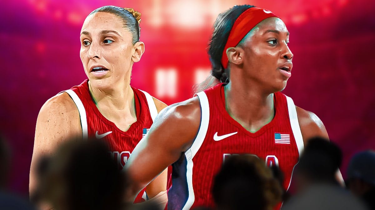 Team USA women's basketball players Diana Taurasi and Jackie Young