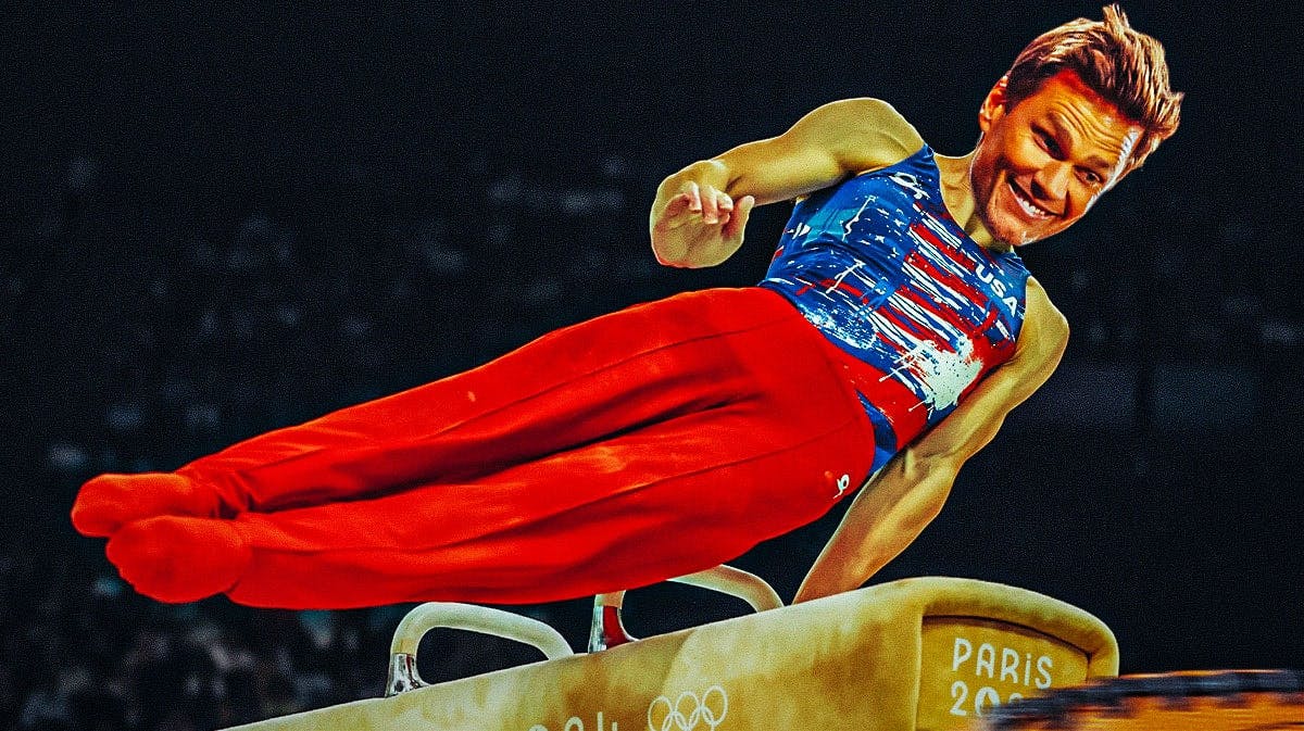Tom Brady as a a gymnast in the Olympics