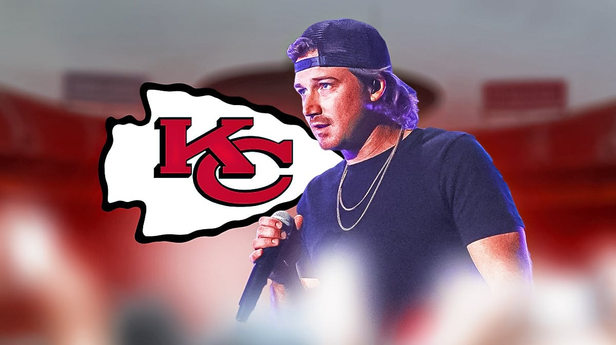 Morgan Wallen next to a Chiefs logo