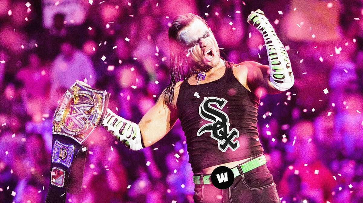 Jeff Hardy with a chicago white sox logo in his shirt then add a very visible "W" to the belt